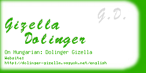 gizella dolinger business card